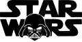 star wars logo with vader sticker