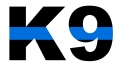 Thin Blue Line K9 Logo Decal 02