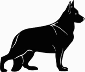 15M German Shepard Dog Decal