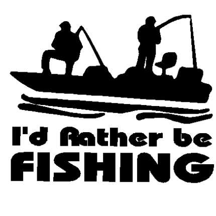 Rather Be Fishing Decal