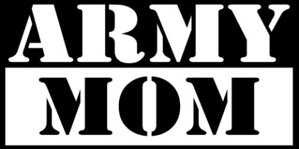 Army Mom B&W Sticker