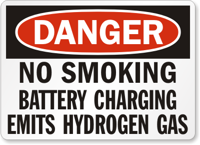 Battery Charging Danger Signs and Labels 07