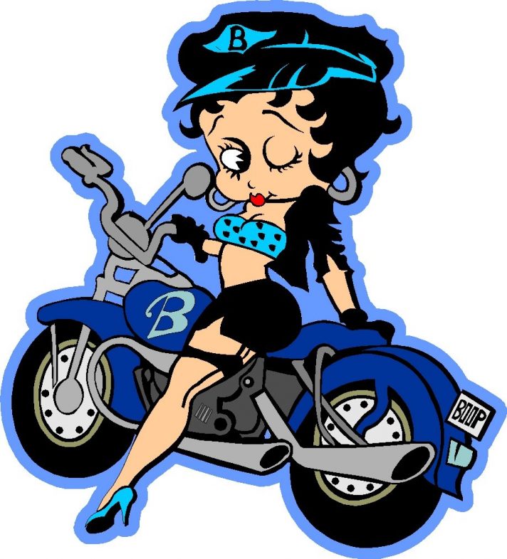 betty-boop-on motorcycle sticker - Pro Sport Stickers