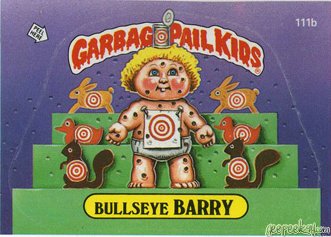Bullseye BARRY Funny Sticker Name Decal