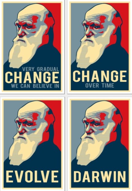 Charles Darwin CHANGE Sticker