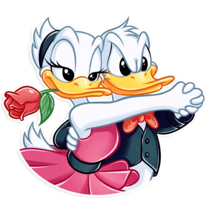 donald duck daisy duck disney cartoon sticker 08