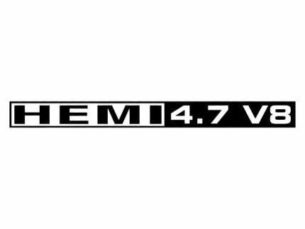 HEMI 4.7 V8 Dodge DIE CUT Decal 2