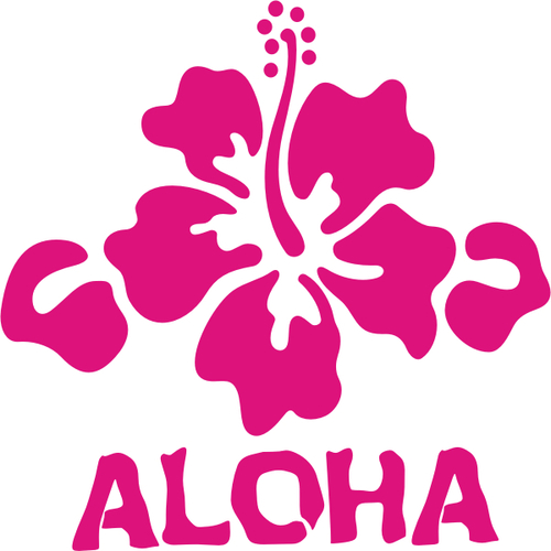 Hibiscus Aloha sticker