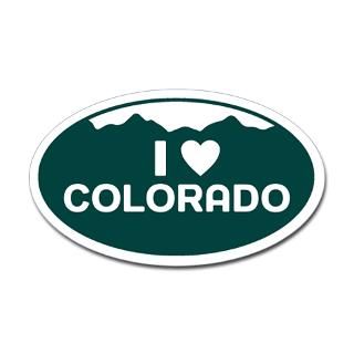I Love Colorado Oval Weed Sticker