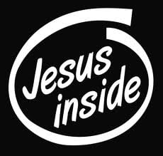 Jesus Inside Diecut Vinyl Decal Sticker
