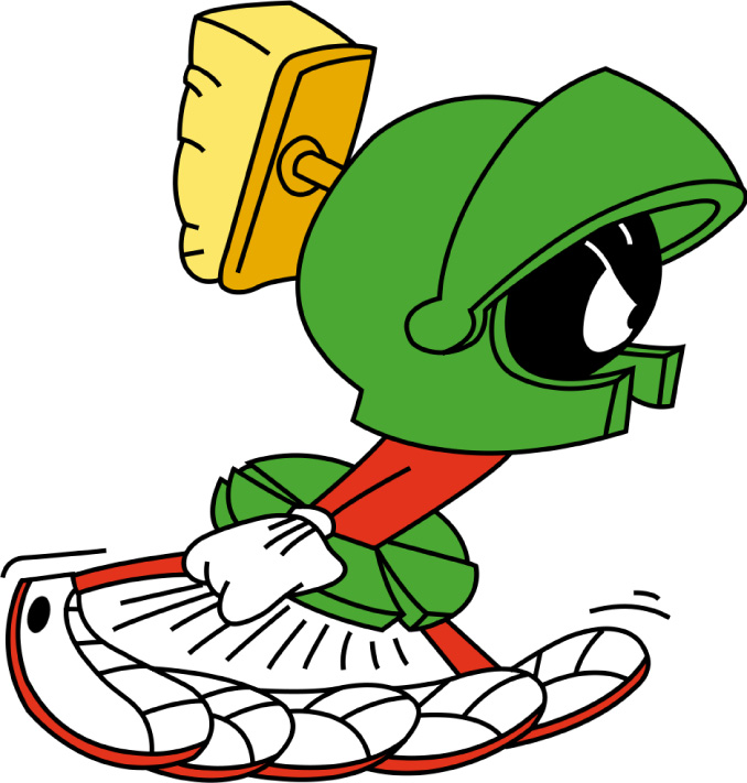 Warner Brothers Looney Tunes Marvin the Martian Bumper Sticker Decal