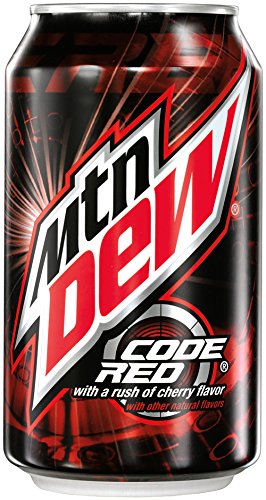 mountain dew CODE RED can shaped sticker 2