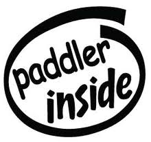 Paddler Inside Diecut Vinyl Decal Sticker