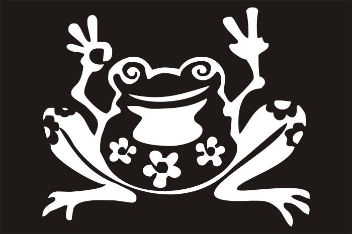 Peace Frog Diecut Decal 3