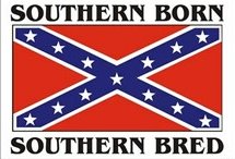 southern born southern bred confederate flag sticker