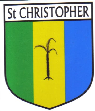 St Christopher Flag Crest Decal Sticker