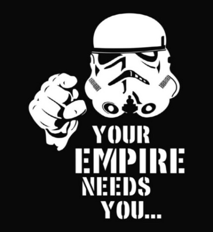 Star Wars Empire Needs You Die Cut Vinyl Decal Sticker
