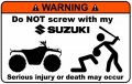 Suzuki Funny Warning Sticker 3