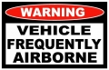 Vehicle Frequently Airborne Funny Warning Sticker