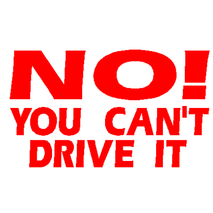 No Cant Drive decal