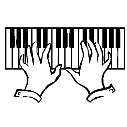 Hands on Piano Decal