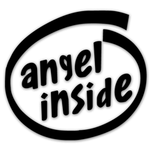 Angel Inside Diecut Vinyl Decal Sticker