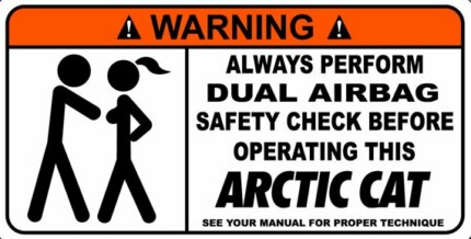 Artic Cat Funny Warning Stickers 5