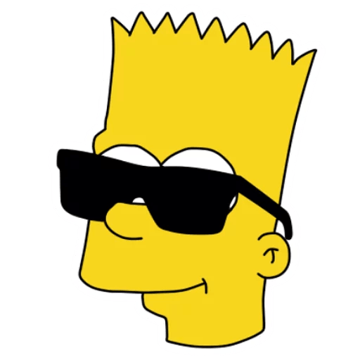 bart-simpson-HEAD SHADES Sticker