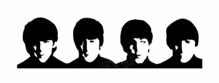 Beatles Sticker Row of Faces