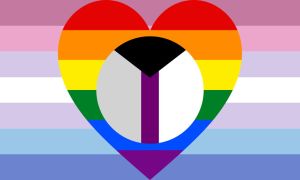 bigender_demisexual_homoromantic combo pride flag