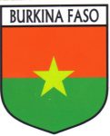 Burkina Faso Flag Crest Decal Sticker