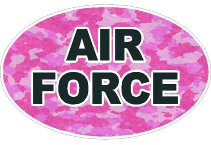 CAMO PINK OVAL AIR FORCE DECAL