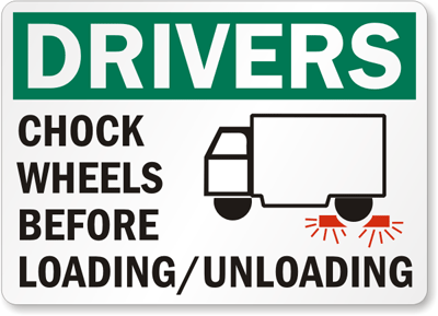 Chock Wheel Signs and Labels 01
