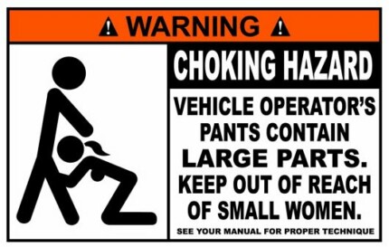 Choking Hazard Funny Warning Sticker