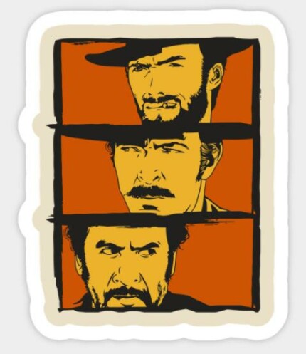 CLINT EASTWOOD The Good BaD and UGLY Sticker