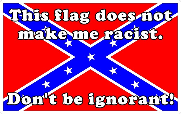 confederate flag does not mak me racist sticker