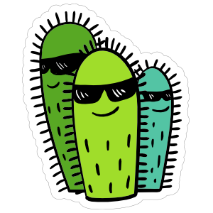 cool-cactus-cartoon-plant sticker