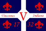 Indiana Vincennes City Flag Sticker