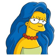 marge with her hair down sticker