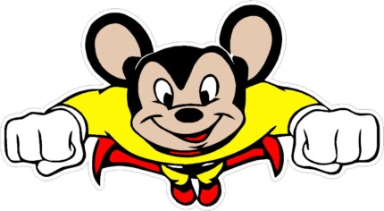 mighty mouse sticker FRONT