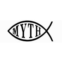 myth fish die cut decal