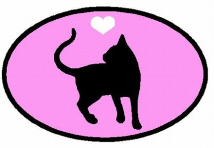 Oval Cat Decal PINK