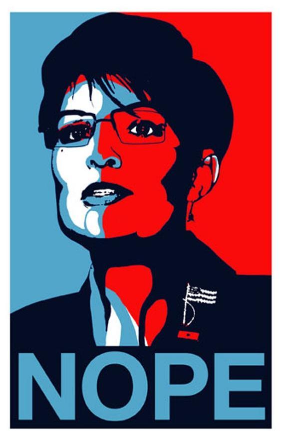 Palin Nope Sticker