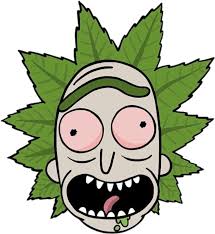 rick & morty weed hair funny sticker