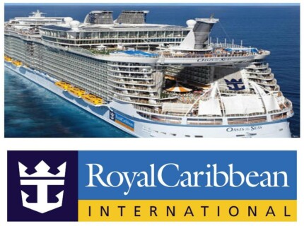 Royal Caribbean Logo with cruise ship  photo sticker