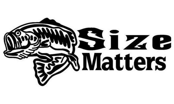 size-matters-bass-vinyl-fishing-decal-funny-car-sticker - Pro Sport Stickers