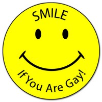 Smile if you are gay sticker