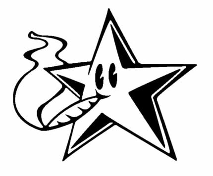 Smokin Star Sticker