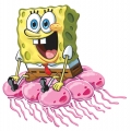 spongebob-jellyfish ride funny car sticker