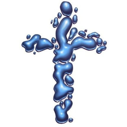 Seperated Water Cross Decal